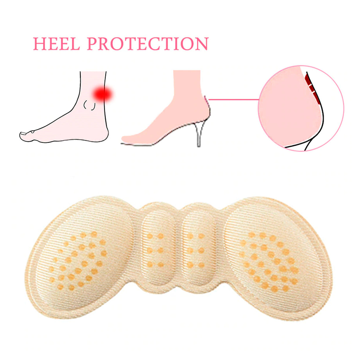 Protector De Talón Para Zapatos Adhesivo Unisex. (2 Pares)