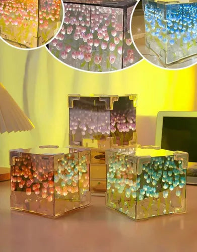 Cubo Lampara de Tulipanes Infinitos