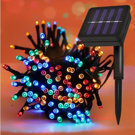 LUCES DE NAVIDEÑAS CON PANEL SOLAR