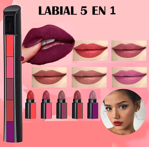 Labial “5 en  1" COMPACT LIPSTICK-ENVIO GRATIS