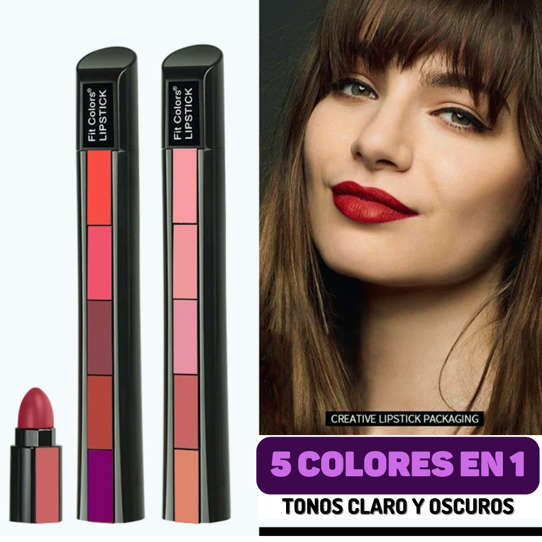 Labial “5 en  1" COMPACT LIPSTICK-ENVIO GRATIS